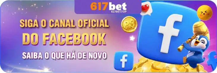 Jogador acompanhando o canal oficial do Facebook do 617BET
